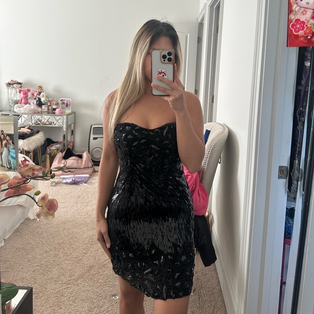 Black Sherri Hill Short Dress